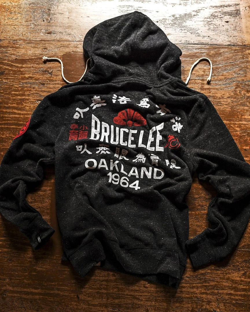 SPORT AND ICON Bruce Lee Oakland 1964 Black FZ Hoody 12 SPORT AND ICON Bruce Lee Oakland 1964 Black FZ Hoody