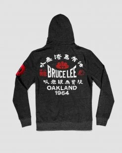 SPORT AND ICON Bruce Lee Oakland 1964 Black FZ Hoody 17 SPORT AND ICON Bruce Lee Oakland 1964 Black FZ Hoody