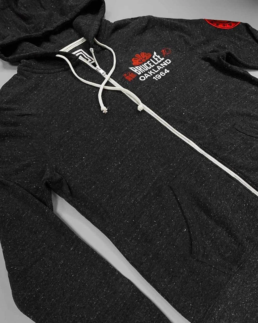SPORT AND ICON Bruce Lee Oakland 1964 Black FZ Hoody 10 SPORT AND ICON Bruce Lee Oakland 1964 Black FZ Hoody