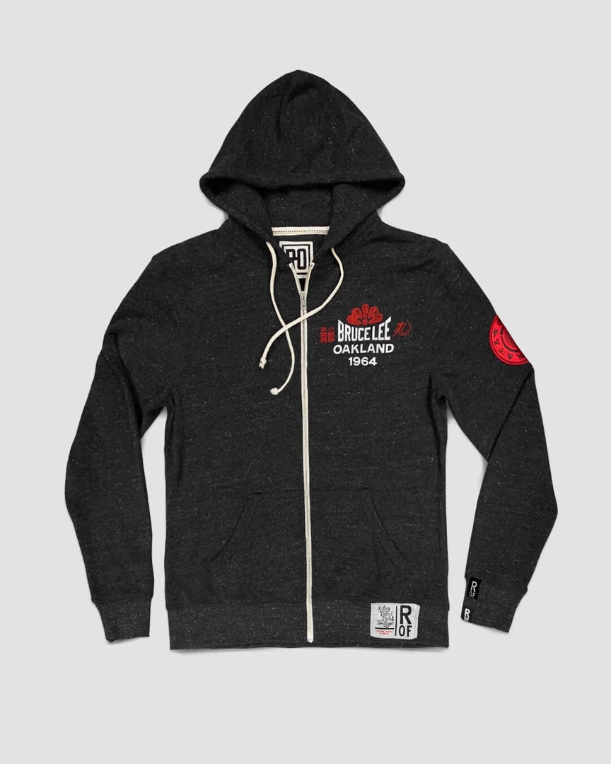 SPORT AND ICON Bruce Lee Oakland 1964 Black FZ Hoody 11 SPORT AND ICON Bruce Lee Oakland 1964 Black FZ Hoody