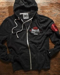 SPORT AND ICON Bruce Lee Oakland 1964 Black FZ Hoody 18 SPORT AND ICON Bruce Lee Oakland 1964 Black FZ Hoody
