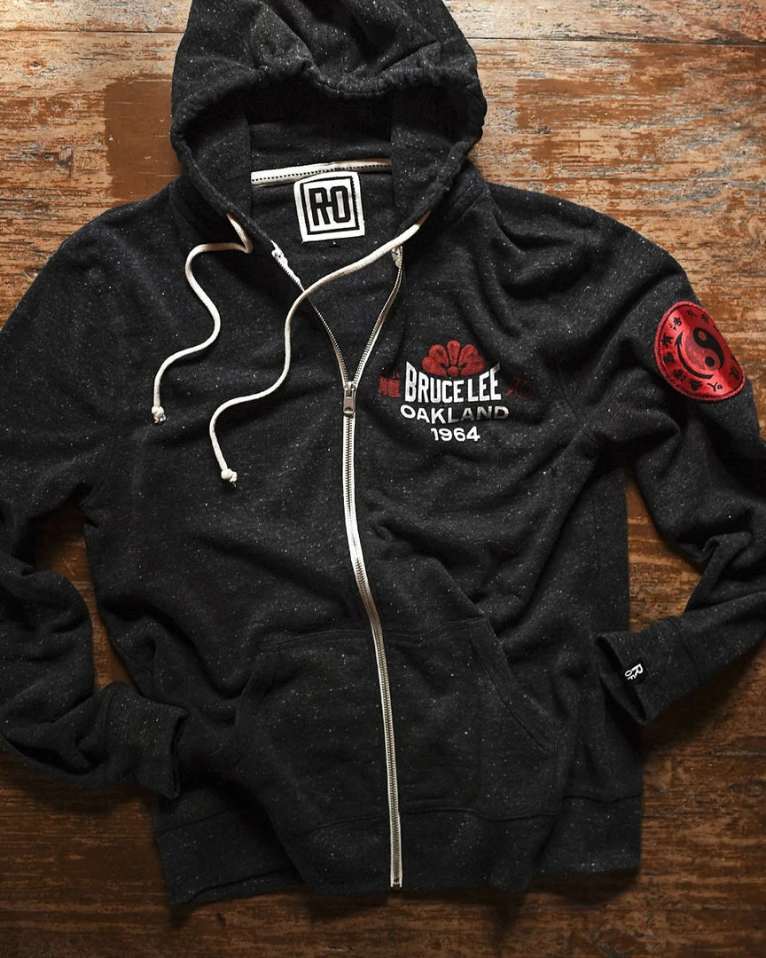 SPORT AND ICON Bruce Lee Oakland 1964 Black FZ Hoody 9 SPORT AND ICON Bruce Lee Oakland 1964 Black FZ Hoody