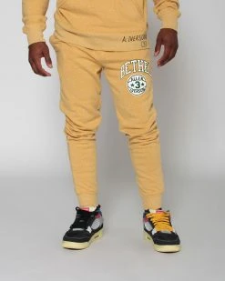Roots of Fight Sales 43 Allen Iverson AI Bubba Chuck Gold Sweatpants SPORT AND ICON