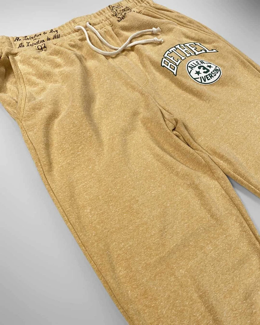 Allen Iverson AI Bubba Chuck Gold Sweatpants SPORT AND ICON 11 Allen Iverson AI Bubba Chuck Gold Sweatpants SPORT AND ICON