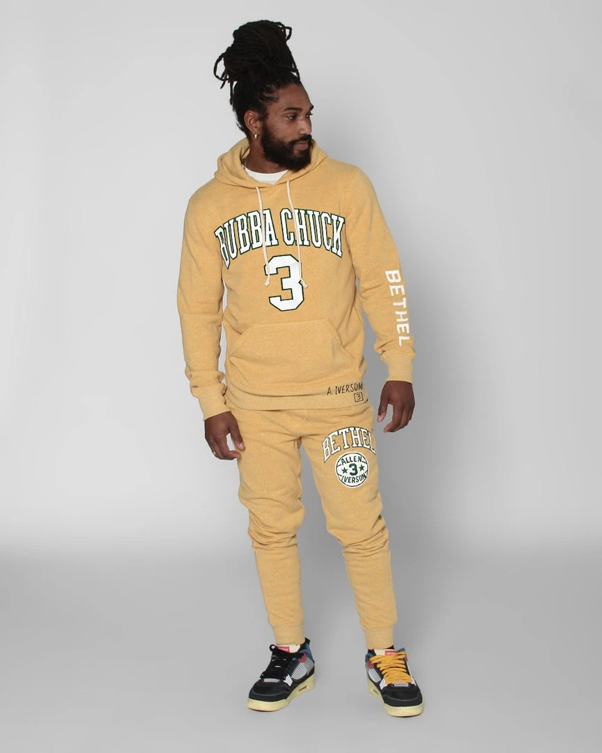 Allen Iverson AI Bubba Chuck Gold Sweatpants SPORT AND ICON 15 Allen Iverson AI Bubba Chuck Gold Sweatpants SPORT AND ICON