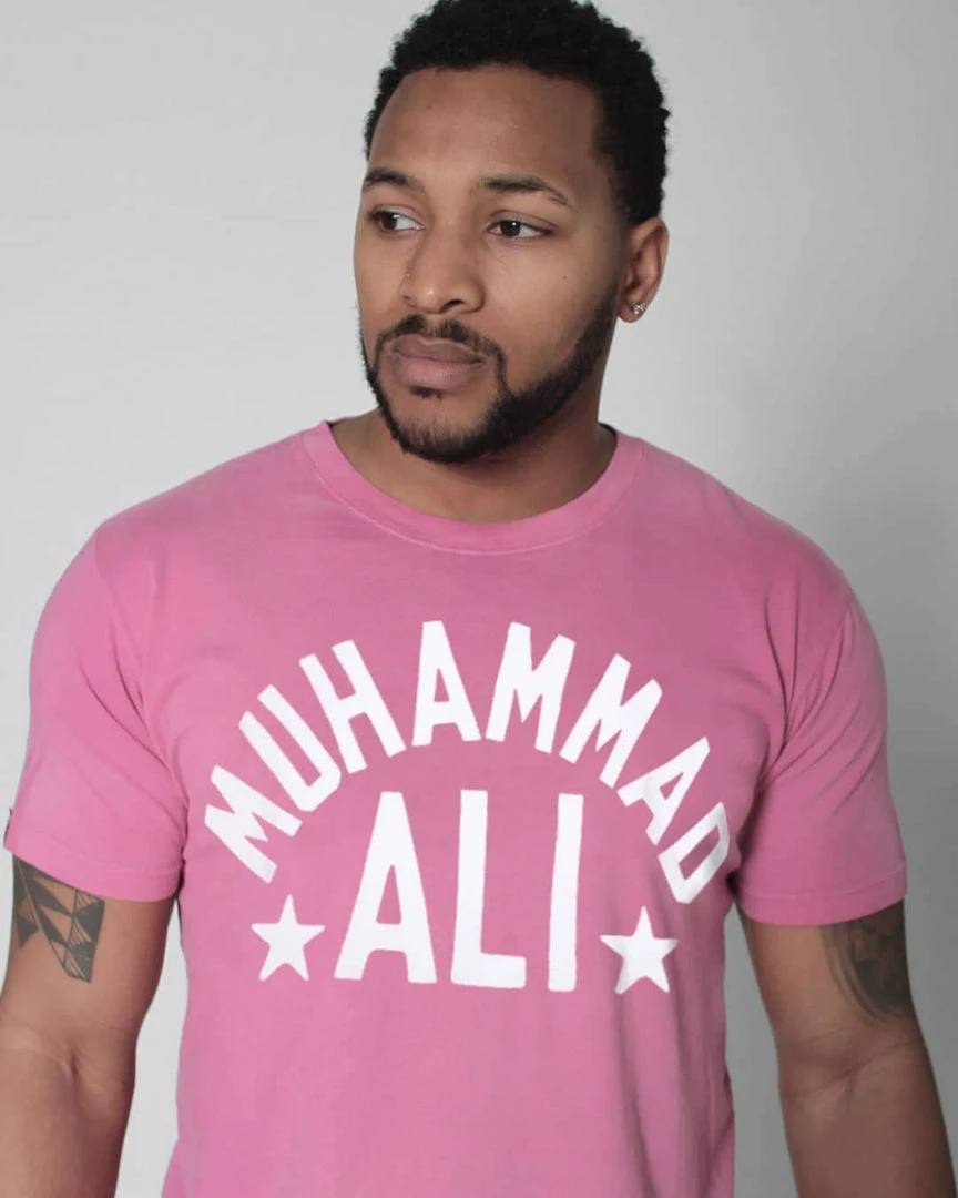 Muhammad Ali SPORT AND ICON Ali Classic Pink Tee 5 Muhammad Ali SPORT AND ICON Ali Classic Pink Tee