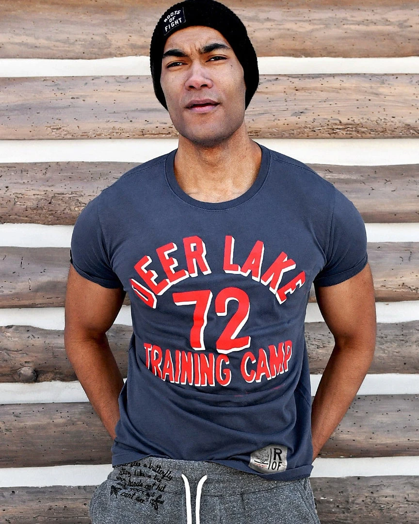 Muhammad Ali Ali Deer Lake Training Camp Navy Tee SPORT AND ICON 3 Muhammad Ali Ali Deer Lake Training Camp Navy Tee SPORT AND ICON