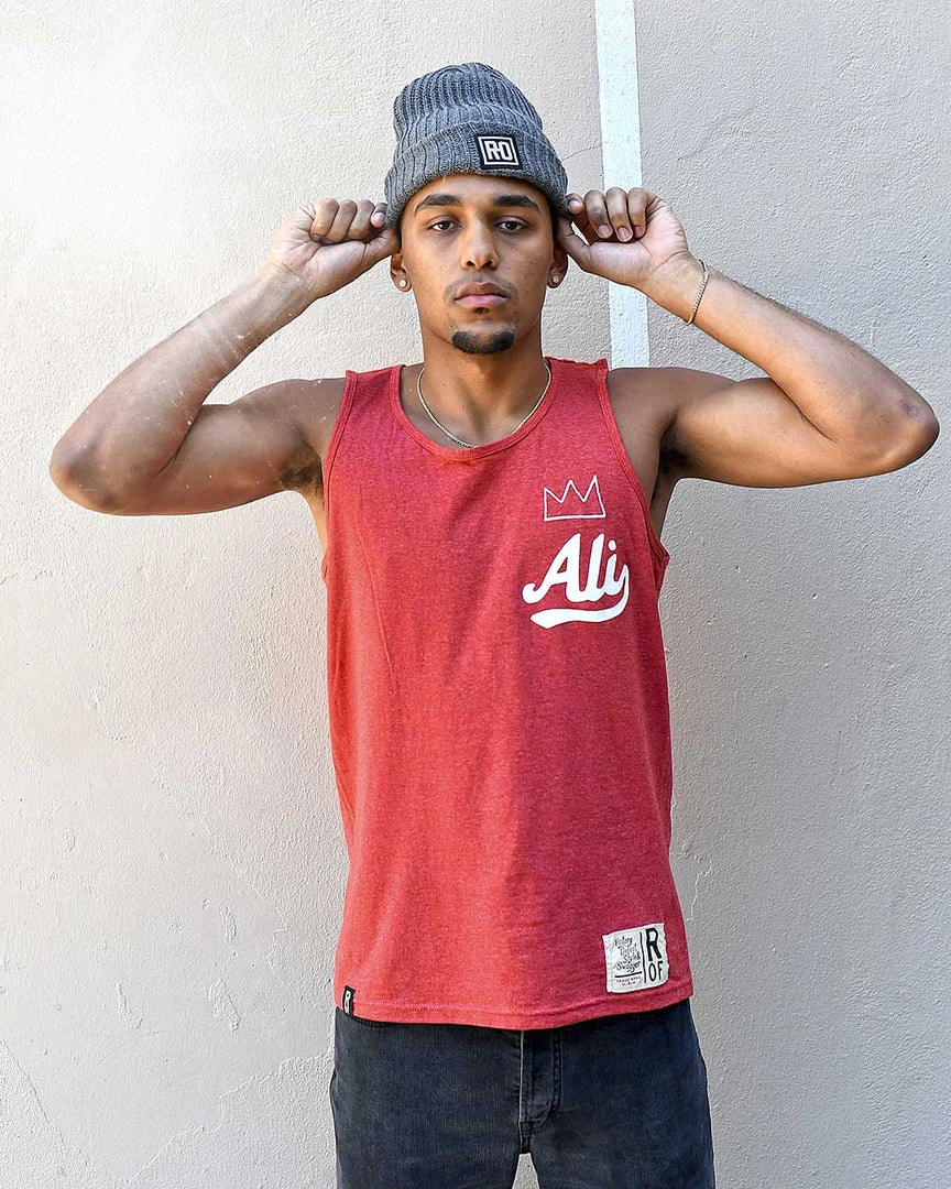 Muhammad Ali NEW ARRIVALS Ali Script Red Tank 3 Muhammad Ali NEW ARRIVALS Ali Script Red Tank