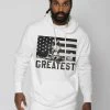 Muhammad Ali SPORT AND ICON Ali Victory Ivory Pullover Hoody 2 Muhammad Ali SPORT AND ICON Ali Victory Ivory Pullover Hoody