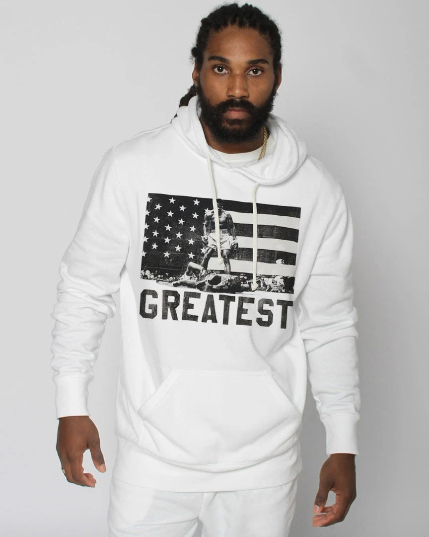Muhammad Ali SPORT AND ICON Ali Victory Ivory Pullover Hoody 3 Muhammad Ali SPORT AND ICON Ali Victory Ivory Pullover Hoody