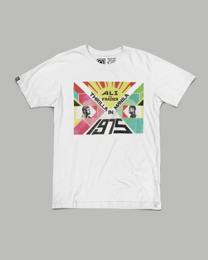 Muhammad Ali / Joe Frazier Ali Vs Frazier 1975 Vintage White Tee SPORT AND ICON 9 Muhammad Ali / Joe Frazier Ali Vs Frazier 1975 Vintage White Tee SPORT AND ICON