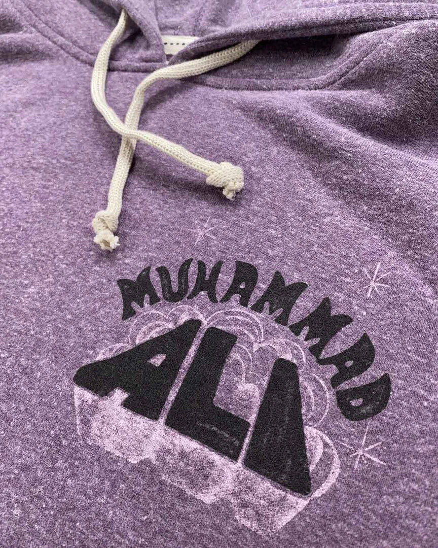 Muhammad Ali Ali Zaire 1974 Purple Pullover Hoody SPORT AND ICON 16 Muhammad Ali Ali Zaire 1974 Purple Pullover Hoody SPORT AND ICON