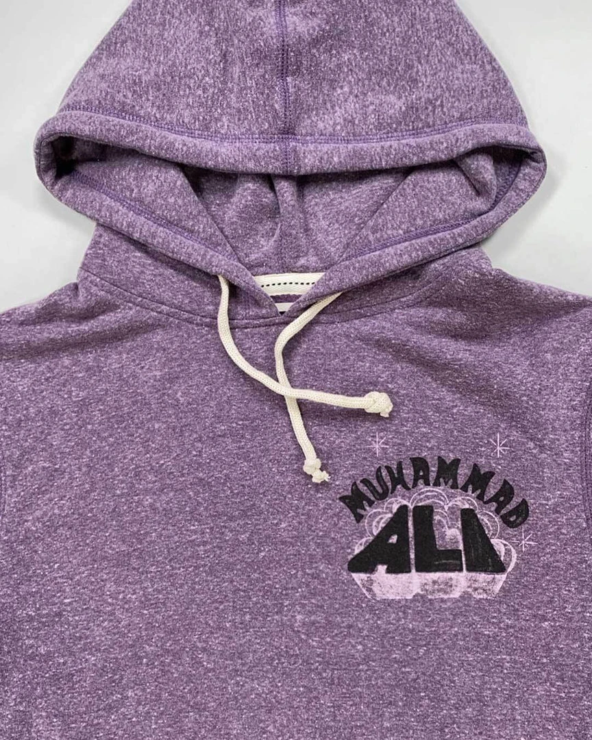 Muhammad Ali Ali Zaire 1974 Purple Pullover Hoody SPORT AND ICON 12 Muhammad Ali Ali Zaire 1974 Purple Pullover Hoody SPORT AND ICON