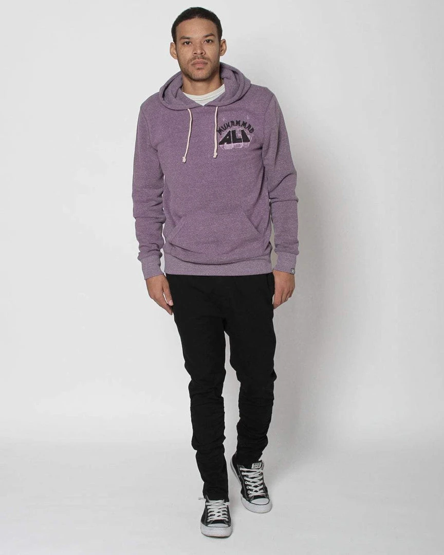 Muhammad Ali Ali Zaire 1974 Purple Pullover Hoody SPORT AND ICON 11 Muhammad Ali Ali Zaire 1974 Purple Pullover Hoody SPORT AND ICON