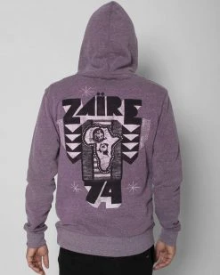 Muhammad Ali Ali Zaire 1974 Purple Pullover Hoody SPORT AND ICON