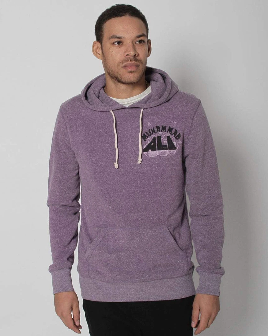 Muhammad Ali Ali Zaire 1974 Purple Pullover Hoody SPORT AND ICON 13 Muhammad Ali Ali Zaire 1974 Purple Pullover Hoody SPORT AND ICON