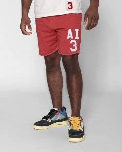Roots of Fight Sales 39 Allen Iverson #3 Red Shorts SPORT AND ICON