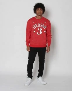 Allen Iverson #3 Red Sweatshirt SPORT AND ICON 16 Allen Iverson #3 Red Sweatshirt SPORT AND ICON