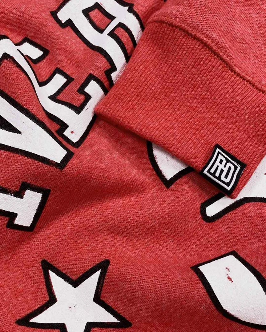 Allen Iverson #3 Red Sweatshirt SPORT AND ICON 5 Allen Iverson #3 Red Sweatshirt SPORT AND ICON