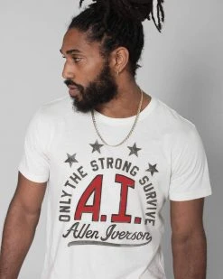 Roots of Fight Sales 18 SPORT AND ICON Allen Iverson "Only Strong Survive" Tee