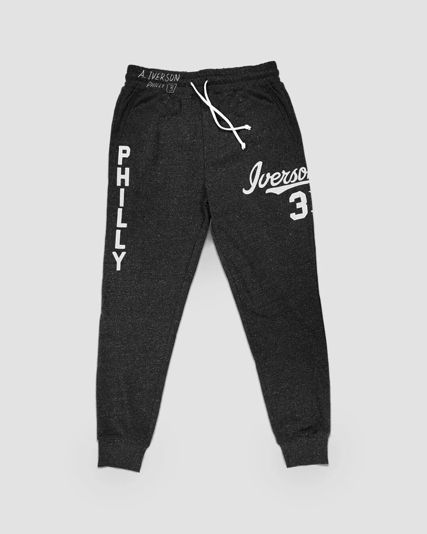 Allen Iverson Philly '97 Black Sweatpants SPORT AND ICON 12 Allen Iverson Philly '97 Black Sweatpants SPORT AND ICON
