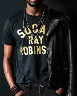 SPORT AND ICON Black Boxing Royalty - Sugar Ray Robinson Tee