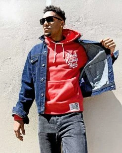 NEW ARRIVALS Bret Hart Hitman Red PO Hoody