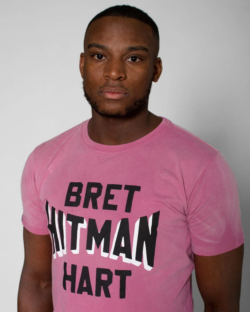 Bret Hart SPORT AND ICON Bret Hitman Hart Pink Tee 7 Bret Hart SPORT AND ICON Bret Hitman Hart Pink Tee
