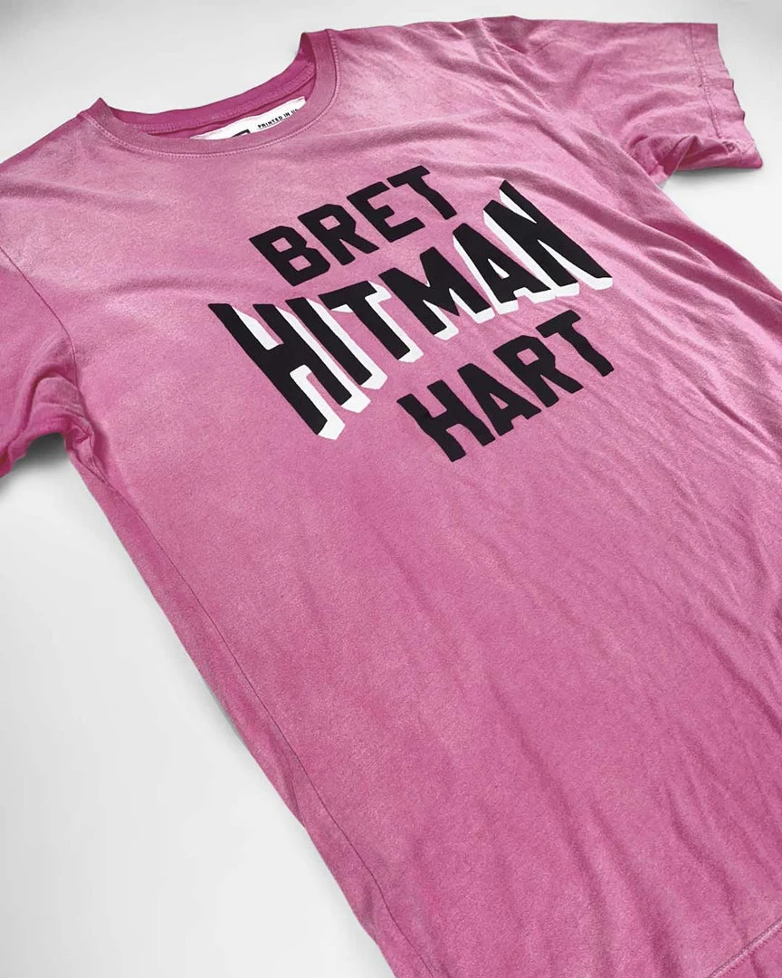 Bret Hart SPORT AND ICON Bret Hitman Hart Pink Tee 10 Bret Hart SPORT AND ICON Bret Hitman Hart Pink Tee
