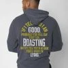 Bruce Lee Boast Quote Navy Hoody 2 Bruce Lee Boast Quote Navy Hoody