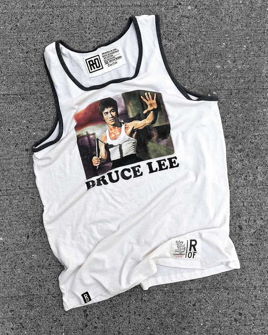 NEW ARRIVALS Bruce Lee Photo Vintage White Tank 6 NEW ARRIVALS Bruce Lee Photo Vintage White Tank