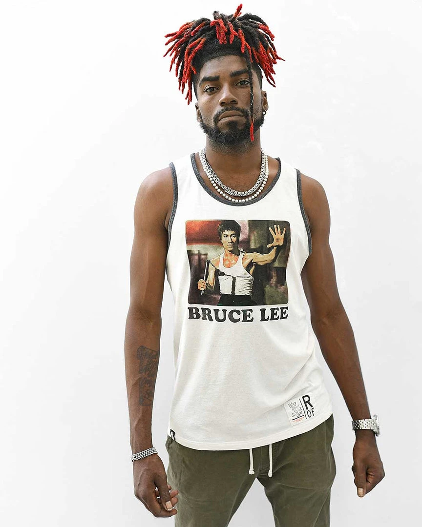 NEW ARRIVALS Bruce Lee Photo Vintage White Tank 3 NEW ARRIVALS Bruce Lee Photo Vintage White Tank