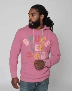Bruce Lee Pink Pullover Hoody SPORT AND ICON