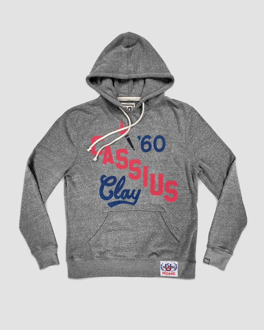 Muhammad Ali SPORT AND ICON Cassius Clay 1960 Grey Hoody 12 Muhammad Ali SPORT AND ICON Cassius Clay 1960 Grey Hoody