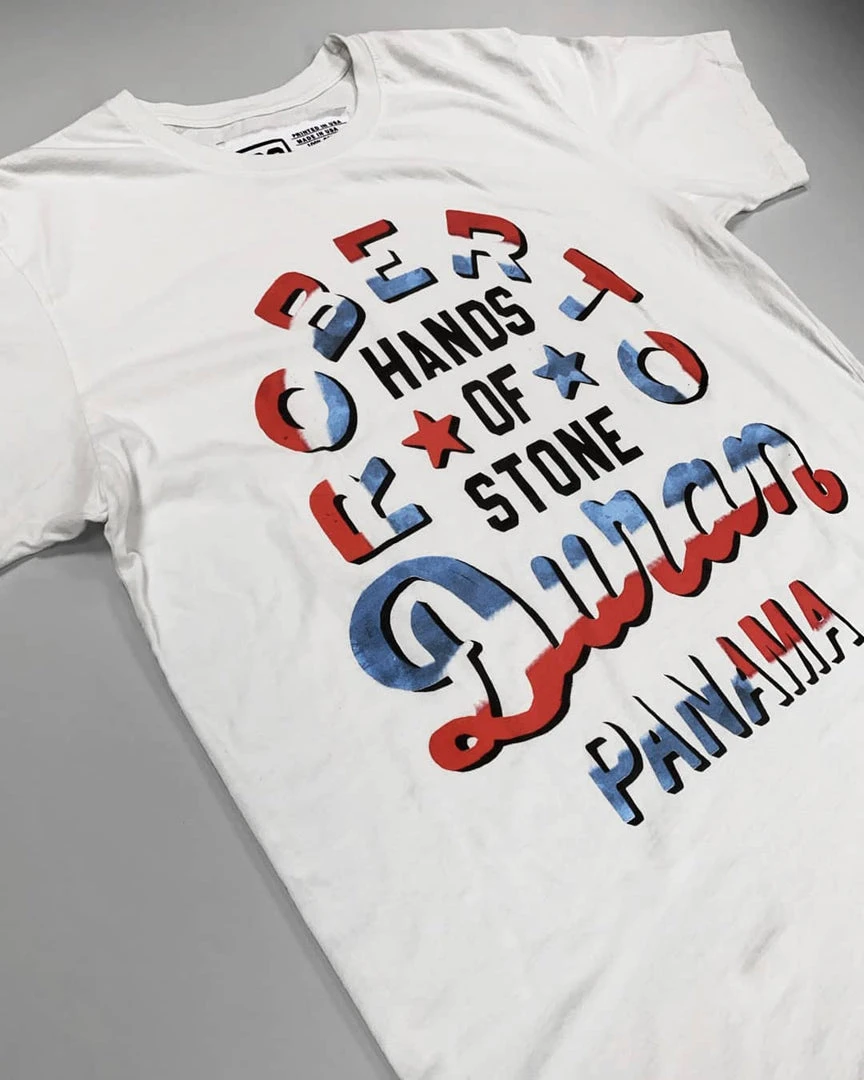Roberto Duran HHT - Duran Hands Of Stone Vintage White Tee 9 Roberto Duran HHT - Duran Hands Of Stone Vintage White Tee