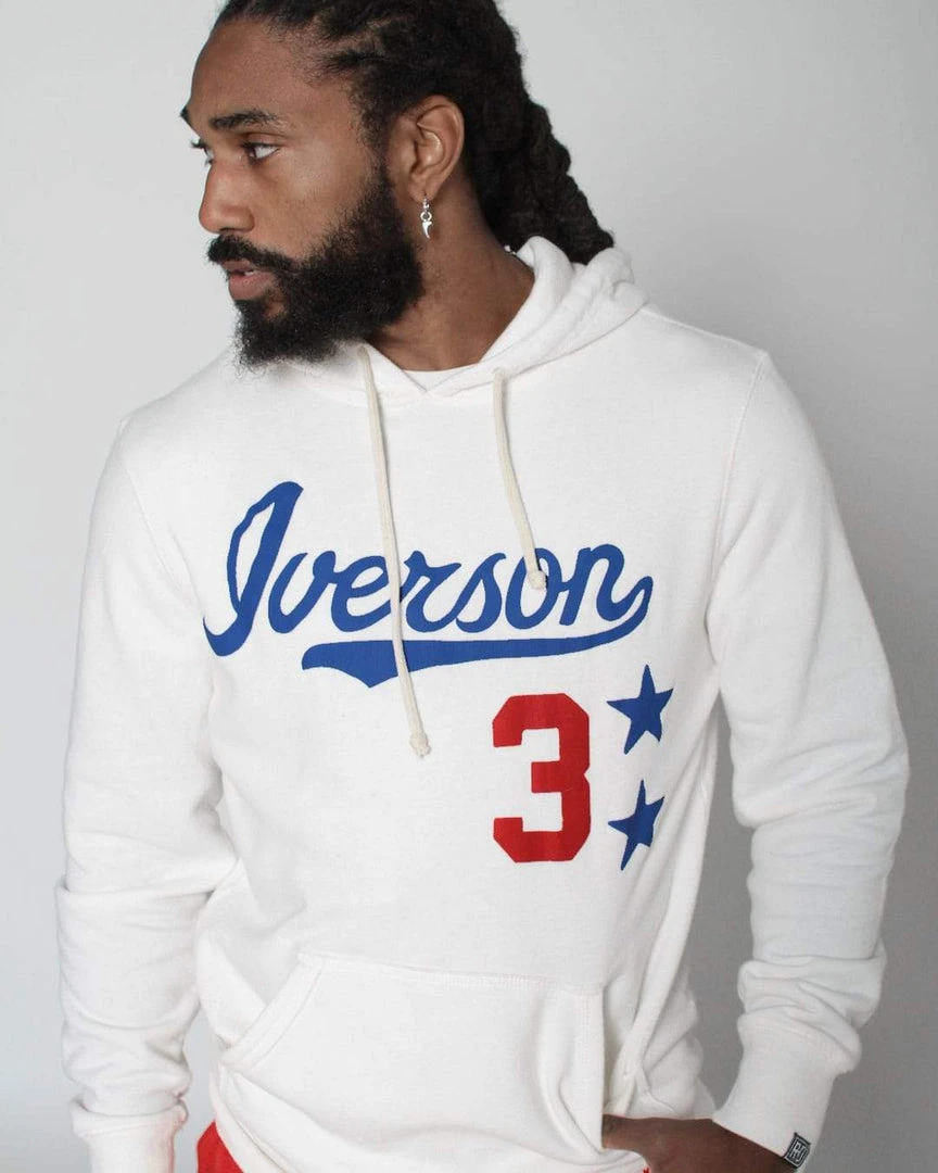 Allen Iverson SPORT AND ICON Iverson #3 Ivory Hoody 3 Allen Iverson SPORT AND ICON Iverson #3 Ivory Hoody
