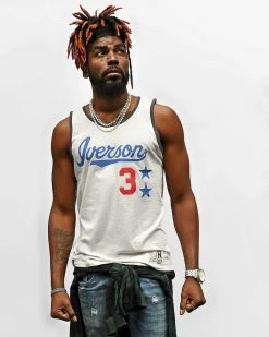 Allen Iverson SPORT AND ICON Iverson #3 Vintage White Tank 13 Allen Iverson SPORT AND ICON Iverson #3 Vintage White Tank