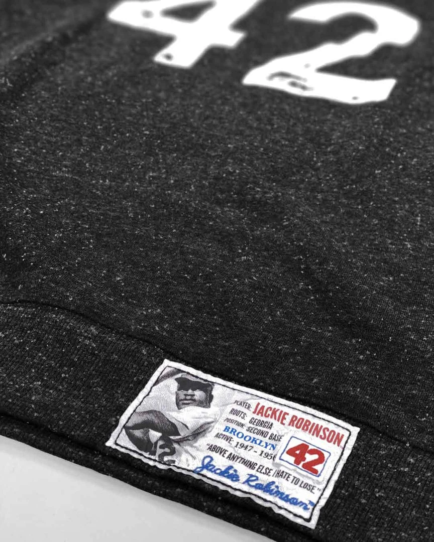 Jackie Robinson 42 Black Sweatshirt SPORT AND ICON 12 Jackie Robinson 42 Black Sweatshirt SPORT AND ICON