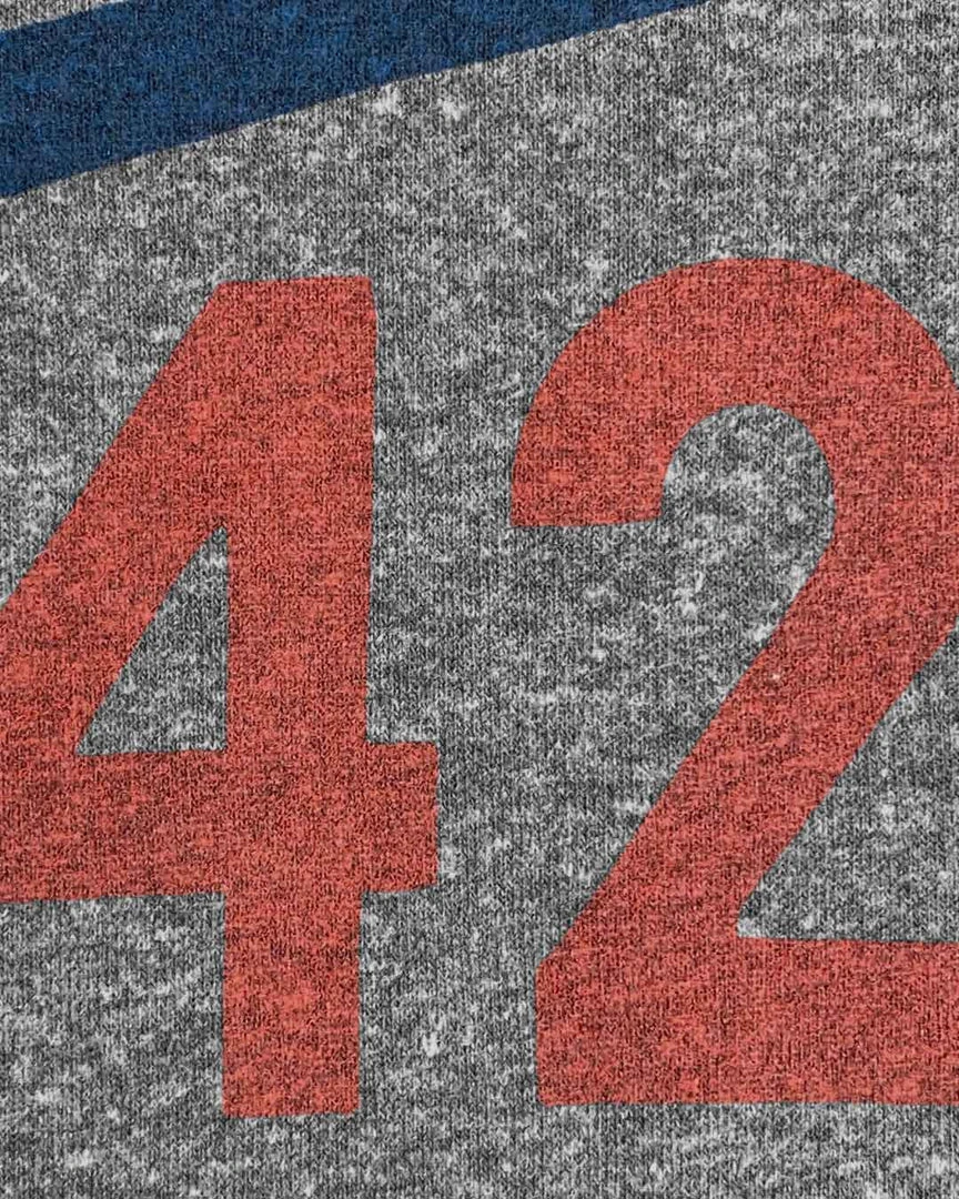 Jackie Robinson #42 Classic Grey PO Hoody SPORT AND ICON 11 Jackie Robinson #42 Classic Grey PO Hoody SPORT AND ICON