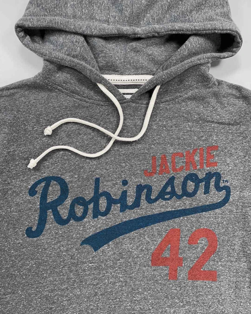 Jackie Robinson #42 Classic Grey PO Hoody SPORT AND ICON 12 Jackie Robinson #42 Classic Grey PO Hoody SPORT AND ICON