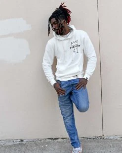 Jackie Robinson #42 Crown Ivory PO Hoody 12 Jackie Robinson #42 Crown Ivory PO Hoody