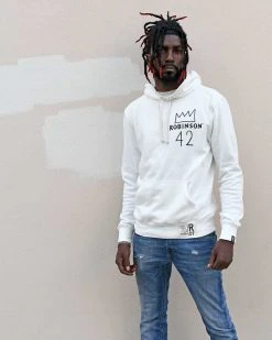 Jackie Robinson #42 Crown Ivory PO Hoody
