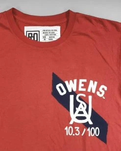 SPORT AND ICON Jesse Owens Ground Breakers Red Tee