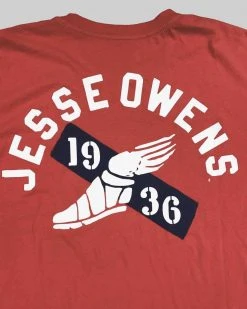 SPORT AND ICON Jesse Owens Ground Breakers Red Tee 19 SPORT AND ICON Jesse Owens Ground Breakers Red Tee