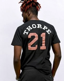 Jim Thorpe #21 Black Tee