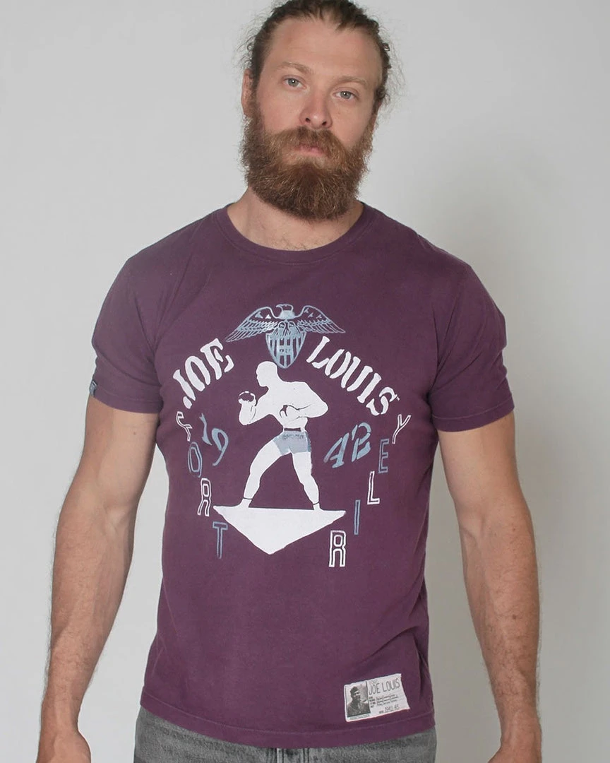 Joe Louis Fort Riley 1942 Purple Tee SPORT AND ICON 3 Joe Louis Fort Riley 1942 Purple Tee SPORT AND ICON