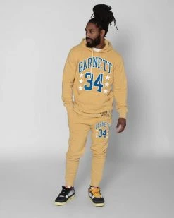 Kevin Garnett 34 Yellow Pullover Hoody