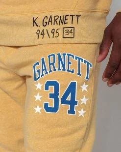 Kevin Garnett 34 Yellow Pullover Hoody