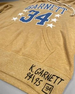 Kevin Garnett 34 Yellow Pullover Hoody