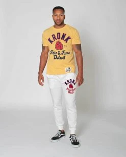 Kronk 'Pain & Fame' Ivory Sweatpants SPORT AND ICON